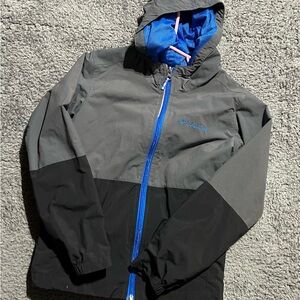 Columbia Black and Gray Jacket with Blue Highlights